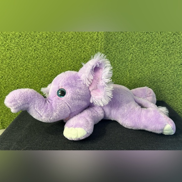 The Petting Zoo Plush Stuffed Purple Elephant 14” - Picture 1 of 8